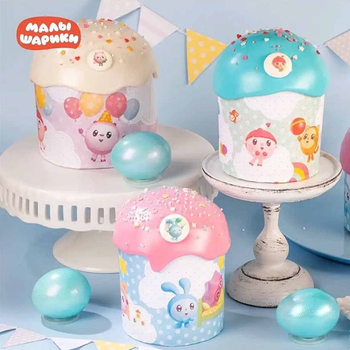 Набор бумажных форм Домашняя кухня Малышарики для кулича 3шт арт71285