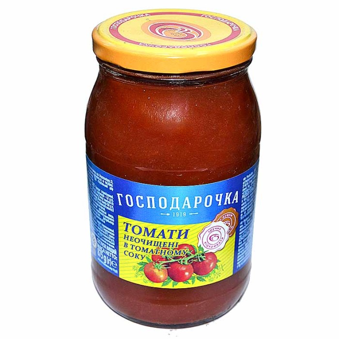 Томаты Господарочка неочищенные в т/с 875гр ст/б