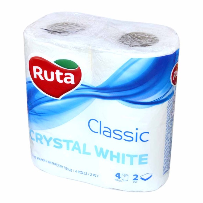Бумага туалетная Ruta Classic белая 2сл 4рул