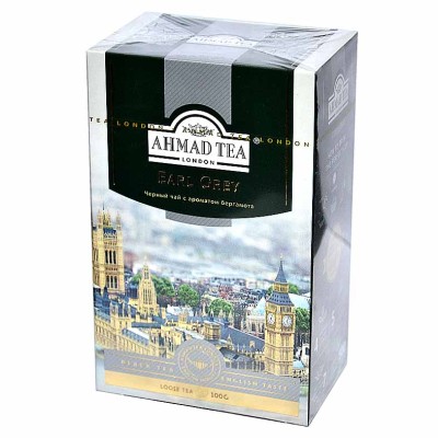 Чай Ahmad Tea Earl Grey черный 100гр к/у