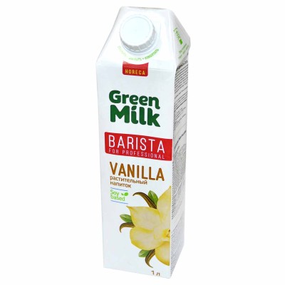 Напиток соевый Green Milk Barista с ароматом ванили 1л т/п