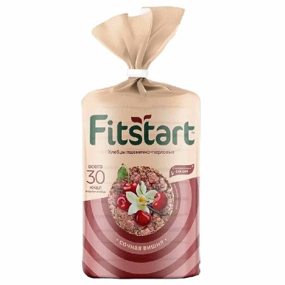 Хлебцы Fitstart пшенично-перловые Сочная вишня 100гр м/у