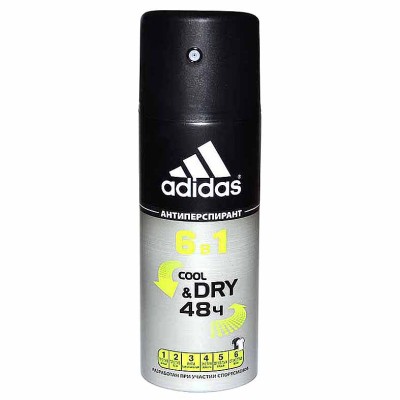 Дезодорант Adidas Man Cool&amp;Dry 6в1 150мл ж/б