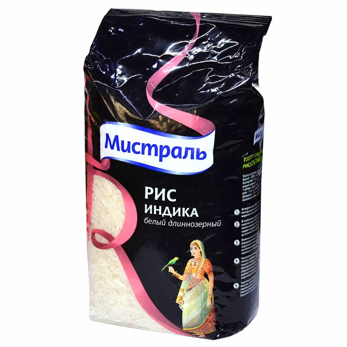 Крупа рис Мистраль Индика 1кг м/у