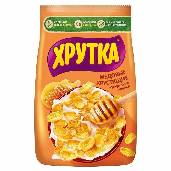 Завтрак готовый Хрутка мёдовые хлопья 270гр м/у