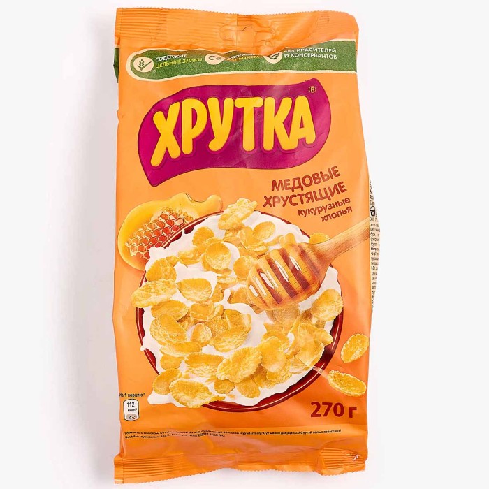 Завтрак готовый Хрутка мёдовые хлопья 270гр м/у