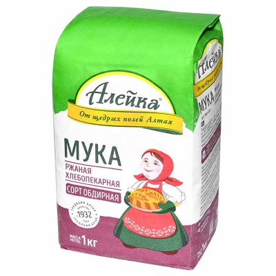 Мука Алейка ржаная 1кг м/у