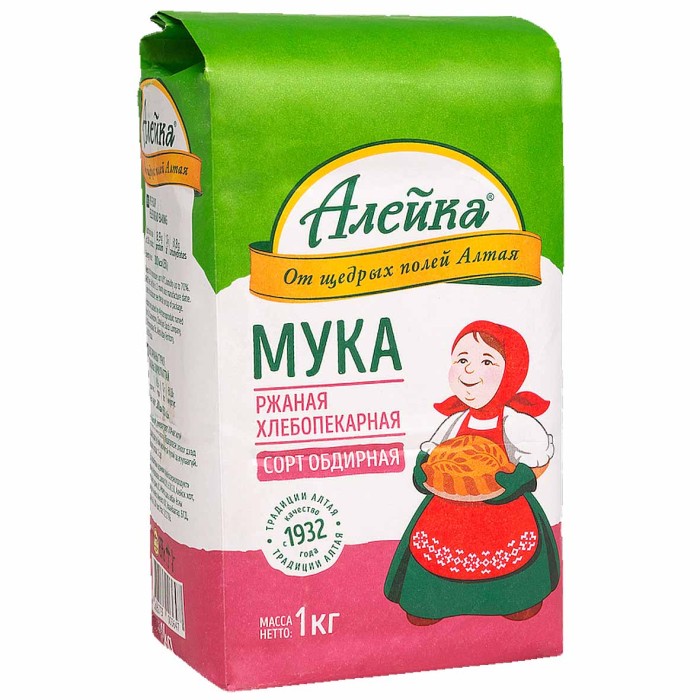 Мука Алейка ржаная 1кг м/у