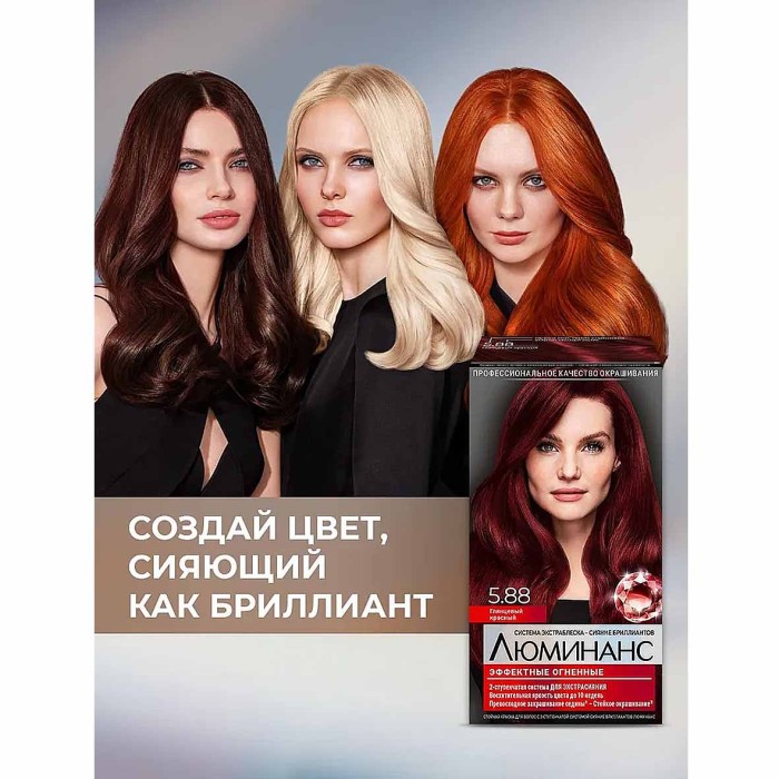Краска для волос Luminanc 5.88 Глянцевый красный 170мл к/у