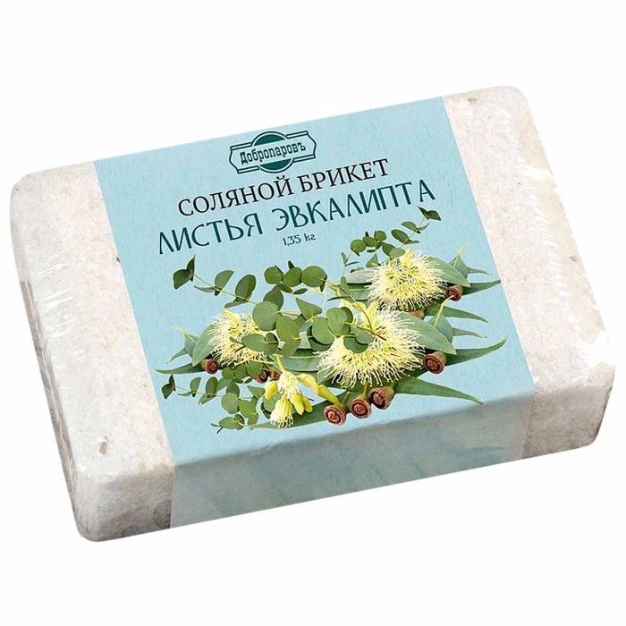 Брикет соляной Добропаровъ с листьями эвкалипта 1,35кг