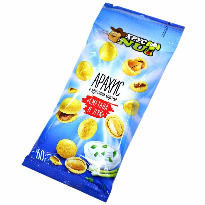 Арахис ХрустNUT в хрустящей корочке Сметана лук 60г м/у