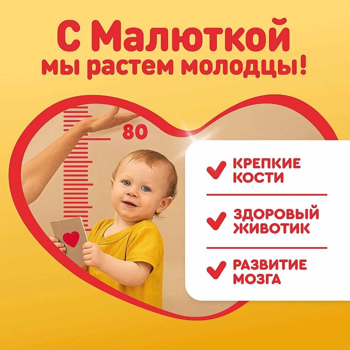 Смесь Малютка 2 молочная с 6мес 900гр к/у