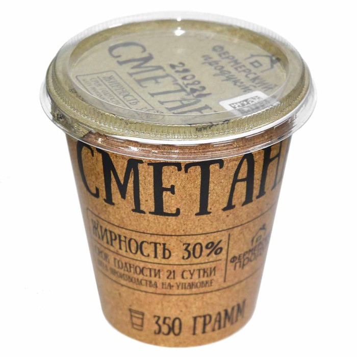 Сметана Мишарское фермерская 30%  350гр пэт