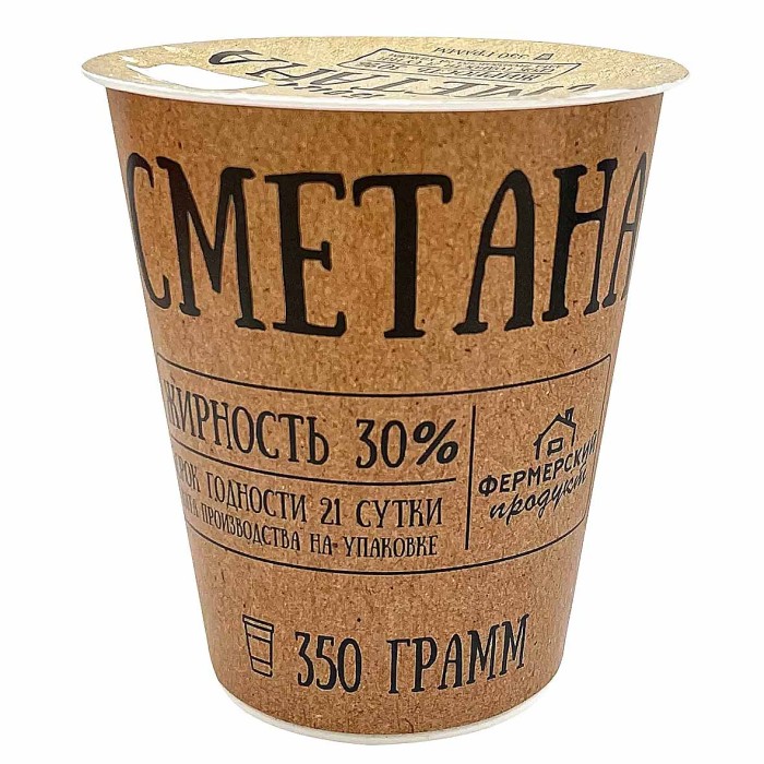 Сметана Мишарское фермерская 30%  350гр пэт