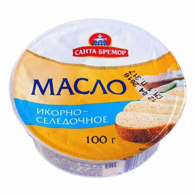 Масло Санта Бремор икорно-селедочное 100гр пэт