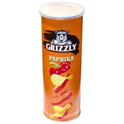 Чипсы Grizzly со вкусом паприки 130гр туба
