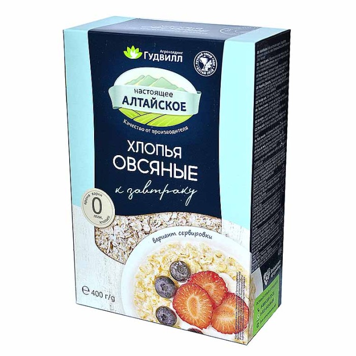Хлопья овсяный Гудвилл не треб варки экстра 400гр к/у