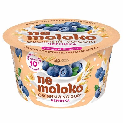 Десерт Nemoloko овсяный с черникой 130гр пэт