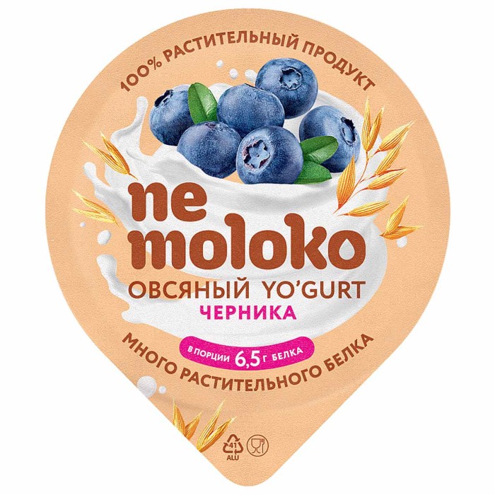 Десерт Nemoloko овсяный с черникой 130гр пэт