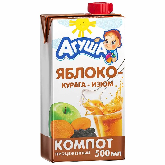 Компот Агуша курага-изюм-яблоко 500мл т/п