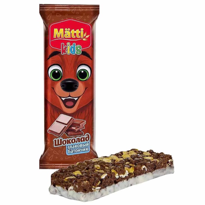 Батончик мюсли Mätti Kids Злаковый шоколад 24гр м/у