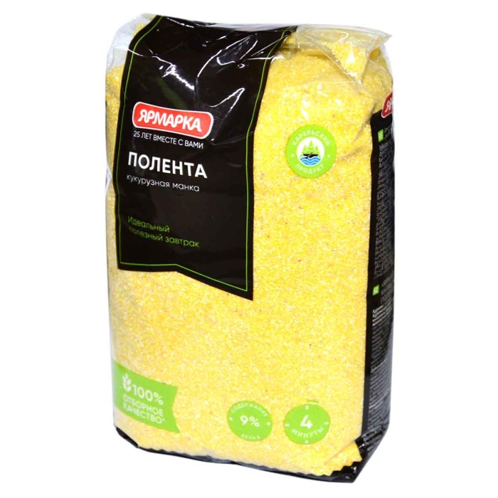 Полента Ярмарка кукурузная манка 600гр м/у