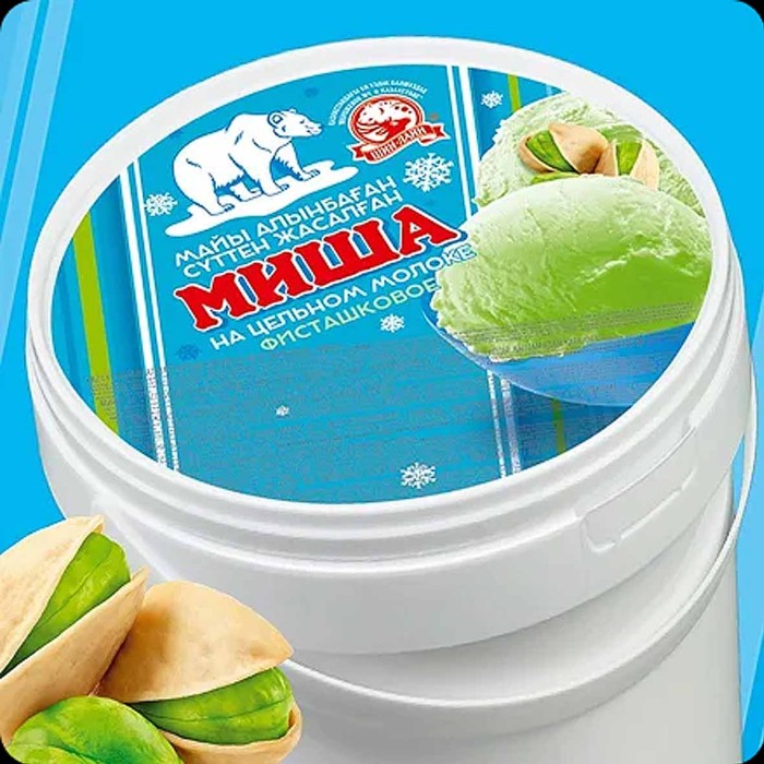 Мороженое Миша Фисташка 1000гр ведро