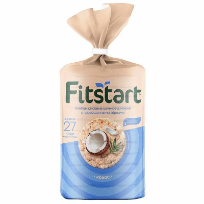 Хлебцы Fitstart рисовые Кокос 100гр м/у