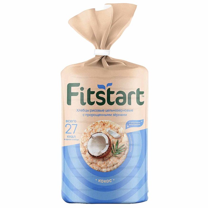 Хлебцы Fitstart рисовые Кокос 100гр м/у