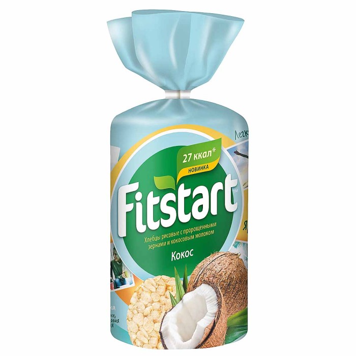 Хлебцы Fitstart рисовые Кокос 100гр м/у