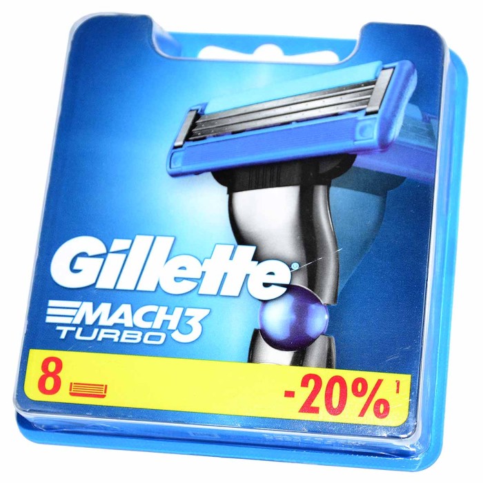 Касеты сменные Gillette Mach3 Turbo 8шт к/у