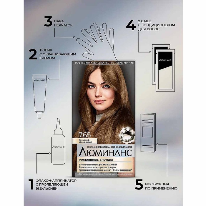 Краска для волос Luminanc 7.65 Кремовый русый 170мл к/у