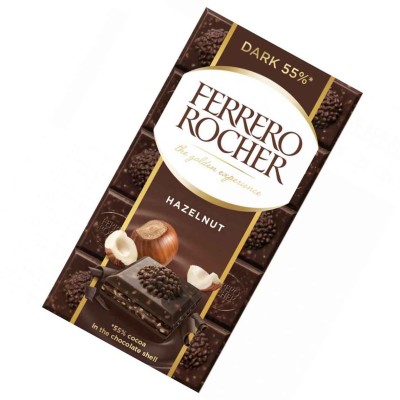 Шоколад Ferrero Rocher Темный с лесным орехом 90гр м/у
