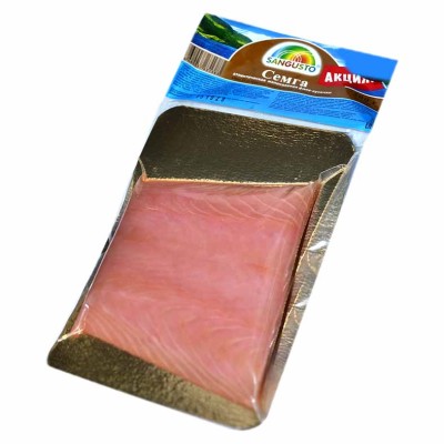 Семга Sangusto атлантическая м/с филе-кусочки 200гр в/у
