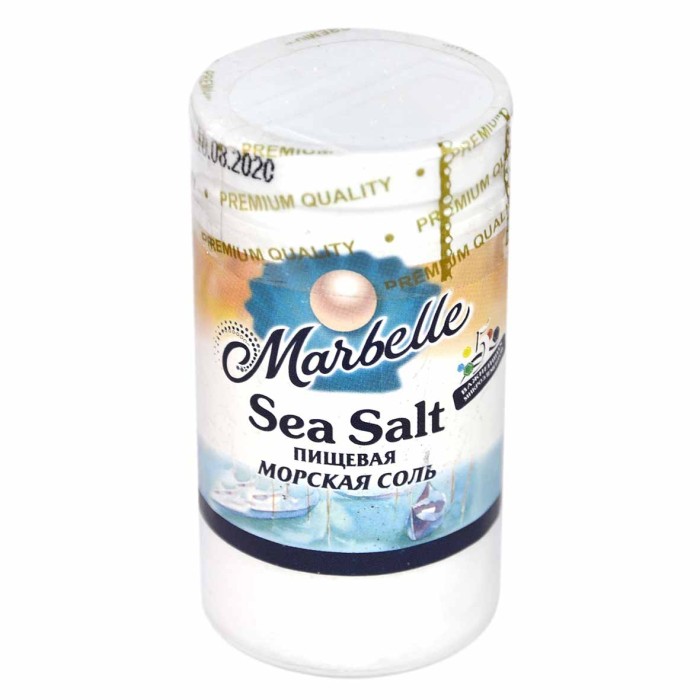 Соль морская Marbelle натуральная пищевая 80гр пэт
