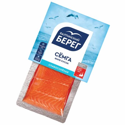 Семга Балтийский берег филе-кусок с/с  150 гр в/у