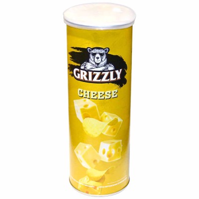 Чипсы Grizzly со вкусом сыра 130гр туба