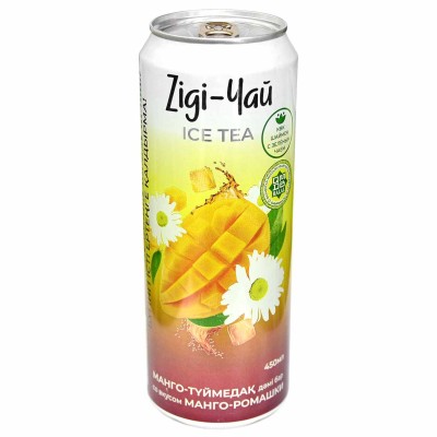 Чай зеленый Zigi-Zagi со вкусом Манго-ромашка 450мл пэт