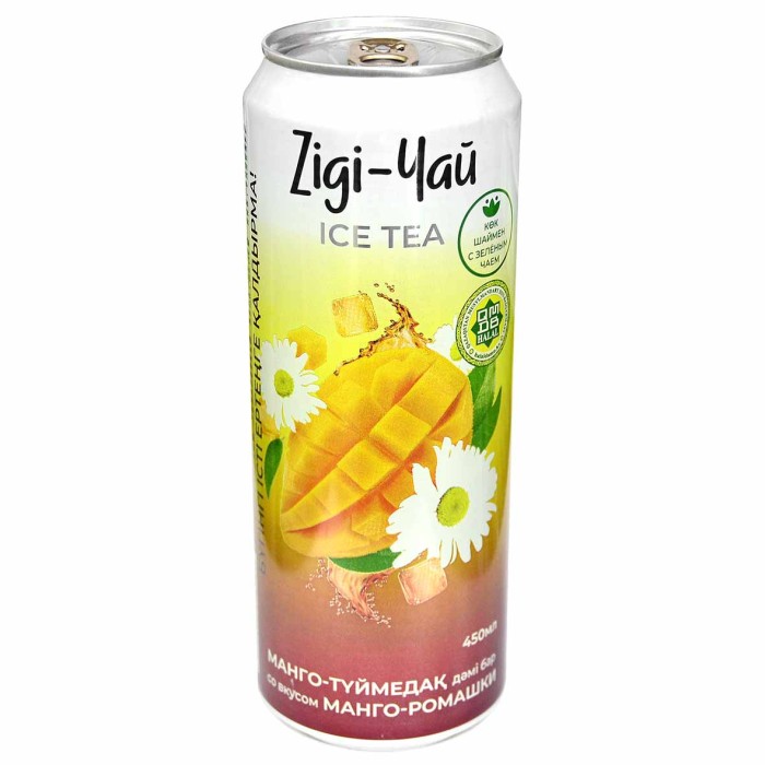 Чай зеленый Zigi-Zagi со вкусом Манго-ромашка 450мл пэт