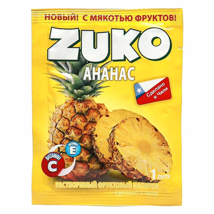 Напиток растворимый Zuko Ананас 25гр м/у