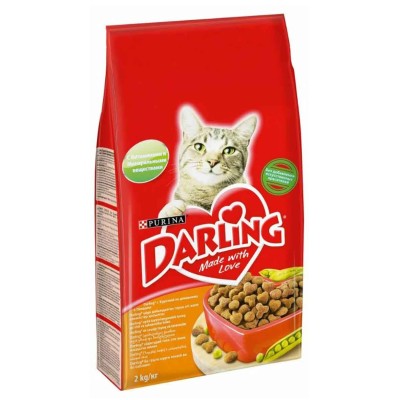 Корм для кошек Darling птица,овощи 2кг м/у