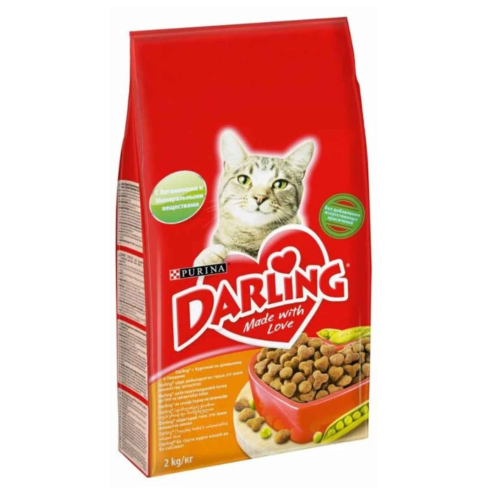 Корм для кошек Darling птица,овощи 2кг м/у