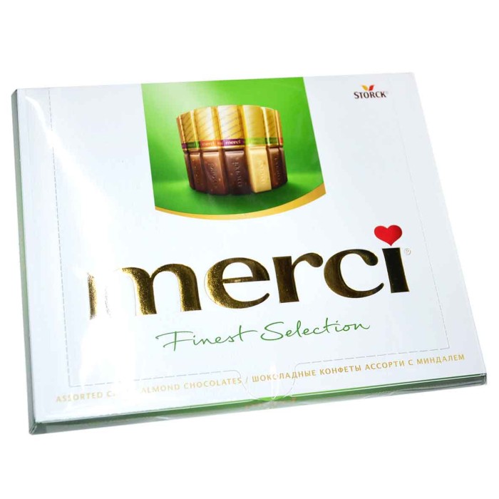 Конфеты Merci Finest Selection Ассорти с миндалем 250гр к/у