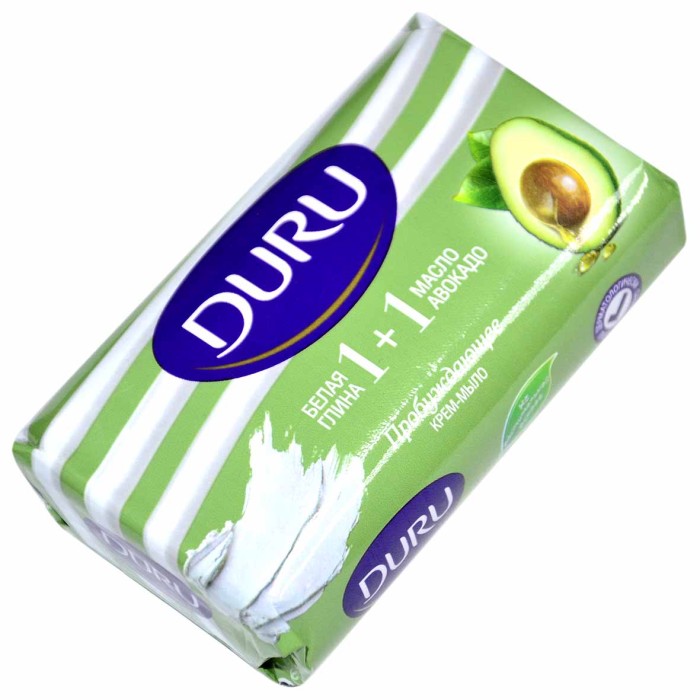 Мыло Duru 1+1 Глина и масло авокадо 80гр м/у