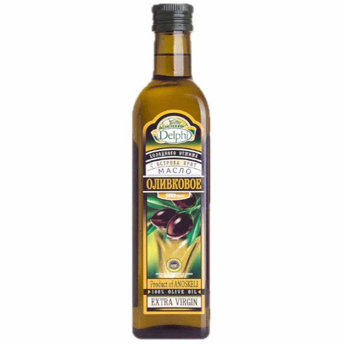Масло оливковое Delphi Extra Virgin нераф в/с 0,5л ст/б