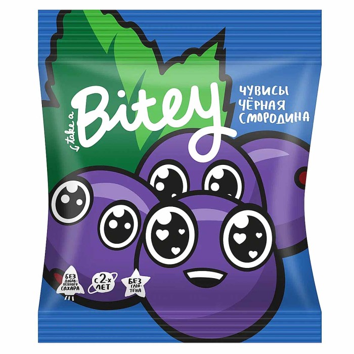 Мармелад Bitey вкус черная смородина 20г м/у