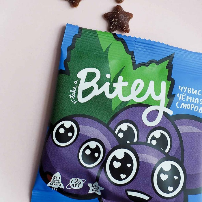 Мармелад Bitey вкус черная смородина 20г м/у