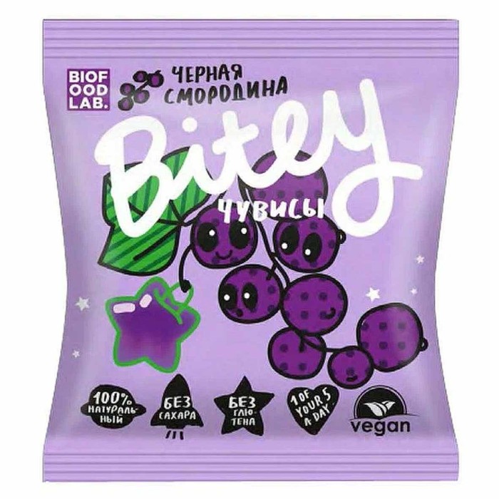 Мармелад Bitey вкус черная смородина 20г м/у
