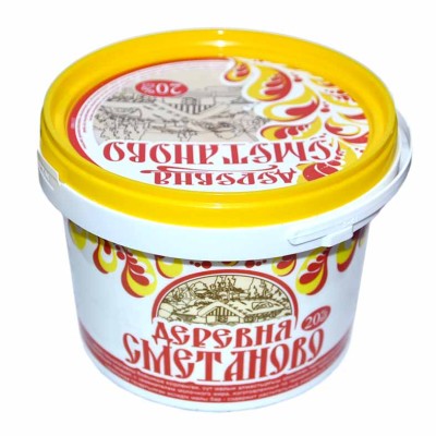 Продукт сметанный Деревня Сметаново 20% 600гр ведро