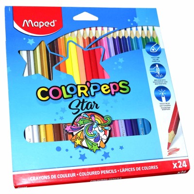 Карандаши цветные Maped Color Peps трехгран 24шт арт183224